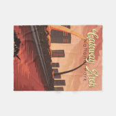 Gateway Arch National Park Illustratie Reiskunst Fleece Deken (Voorkant (Horizontaal))