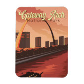 Gateway Arch National Park Illustratie Reiskunst Magneet (Verticaal)