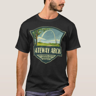Gateway Arch National Park Illustratie Retro T-shirt