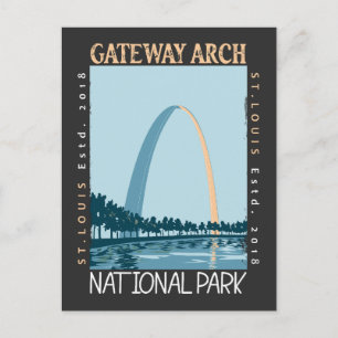 Gateway Arch National Park in nood Briefkaart