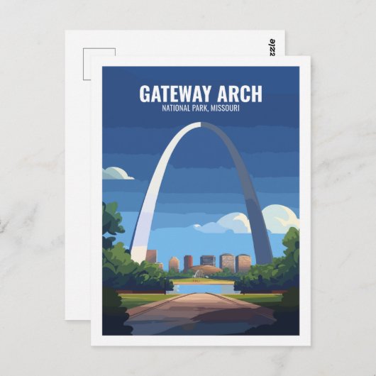 Gateway Arch National Park Missouri, Verenigde Sta Briefkaart (Voorkant / Achterkant)
