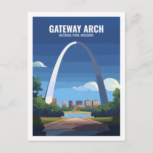 Gateway Arch National Park Missouri, Verenigde Sta Briefkaart (Voorkant)