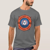 Gateway Arch National Park Retro Compass Embleem T-shirt (Voorkant)