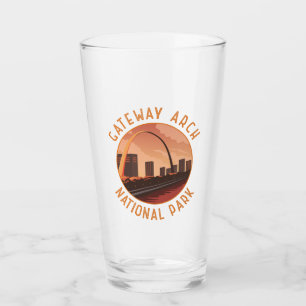 Gateway Arch National Park Retro Noodcirkel Glas