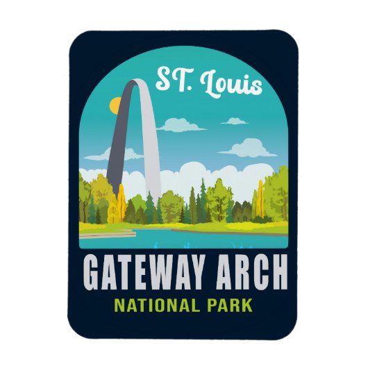 Gateway Arch National Park Saint Louis - Missouri Magneet (Verticaal)