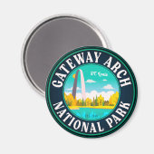 Gateway Arch National Park Saint Louis - Missouri Magneet (Voorkant / Achterkant)