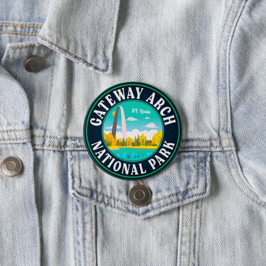 Gateway Arch National Park Saint Louis - Missouri Ronde Button 7,6 Cm (In situ)