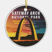 Gateway Arch National Park St. Louis Abstract Keramisch Ornament (Voorkant)