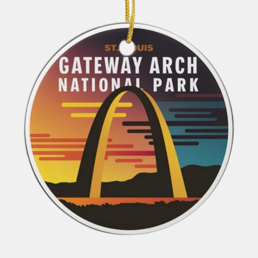 Gateway Arch National Park St. Louis Abstract Keramisch Ornament (Voorkant)