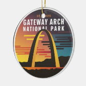 Gateway Arch National Park St. Louis Abstract Keramisch Ornament (Links)