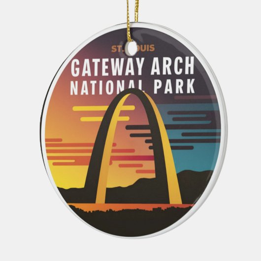 Gateway Arch National Park St. Louis Abstract Keramisch Ornament (Links)