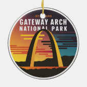 Gateway Arch National Park St. Louis Abstract Keramisch Ornament (Achterkant)