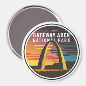 Gateway Arch National Park St. Louis Abstract Magneet (Voorkant / Achterkant)