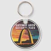 Gateway Arch National Park St. Louis Abstract Sleutelhanger (Achterkant)