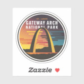 Gateway Arch National Park St. Louis Abstract Sticker (Vel)