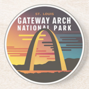 Gateway Arch National Park St. Louis Abstract Zandsteen Onderzetter