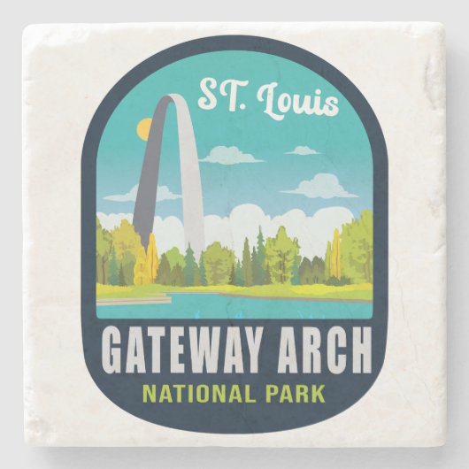 Gateway Arch National Park St. Louis - Missouri Stenen Onderzetter (Voorkant)