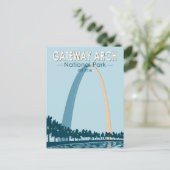 Gateway Arch National Park Vintage Briefkaart (Staand voorkant)