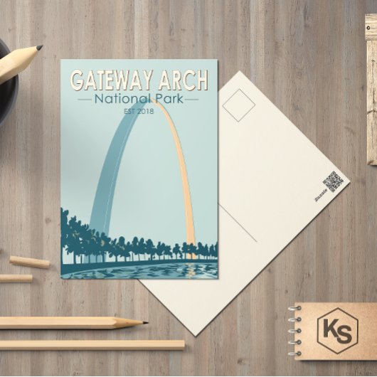 Gateway Arch National Park Vintage Briefkaart