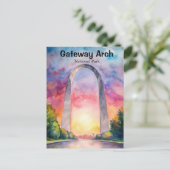 Gateway Arch National Park Watercolor Briefkaart (Staand voorkant)