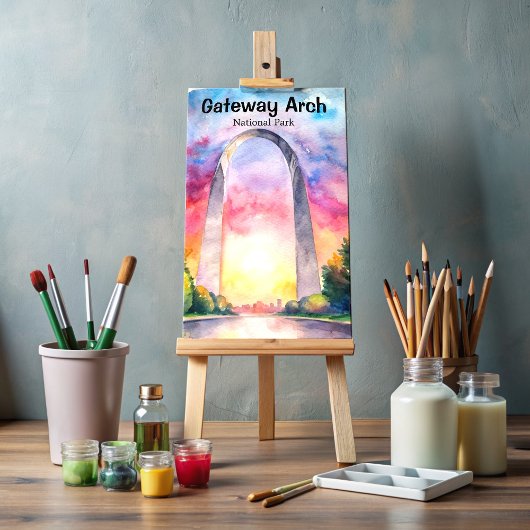 Gateway Arch National Park Watercolor Briefkaart