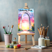 Gateway Arch National Park Waterverf Briefkaart