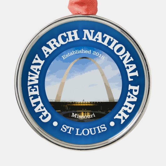 Gateway Arch NP2 Metalen Ornament (Voorkant)