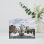 Gateway Arch, Old Courthouse, hardloper, St. Louis Briefkaart (Staand voorkant)
