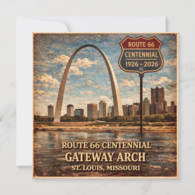 Gateway Arch Route 66 St Louis Reisgroet (Voorkant)