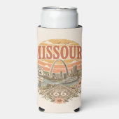 Gateway Arch Route 66 Weg Refreshment Seltzer Blikjeskoeler (Seltzer Voorkant)