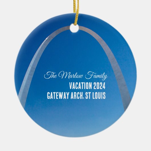 Gateway Arch St. Louis Familie Vakantie Ornament (Voorkant)