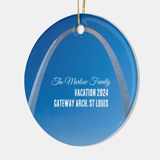 Gateway Arch St. Louis Familie Vakantie Ornament (Links)