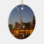Gateway Arch St. Louis Mississippi bij nacht Keramisch Ornament (Rechts)