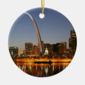Gateway Arch St. Louis Mississippi bij nacht Keramisch Ornament (Voorkant)