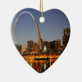 Gateway Arch St. Louis Mississippi bij nacht Keramisch Ornament (Rechts)