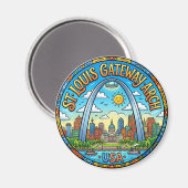 Gateway Arch USA Magneet (Voorkant / Achterkant)