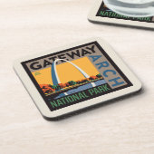 gateway-boog | St. Louis, Missouri Bier Onderzetter (Linkerzijde)