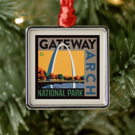 gateway-boog | St. Louis, Missouri Metalen Ornament (Boom)