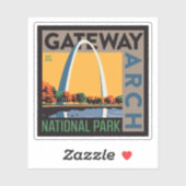 gateway-boog | St. Louis, Missouri Sticker (Vel)
