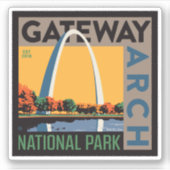 gateway-boog | St. Louis, Missouri Sticker (Voorkant)