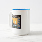 gateway-boog | St. Louis, Missouri Tweekleurige Koffiemok (Voorkant links)