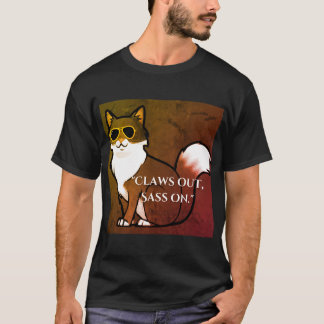 Gateway Cat - Claws Out Sass On T-shirt