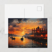 Gateway in de oude stad in India olieverfschilderi Briefkaart (Voorkant / Achterkant)