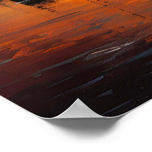 Gateway in de oude stad in India olieverfschilderi Poster (Hoek)