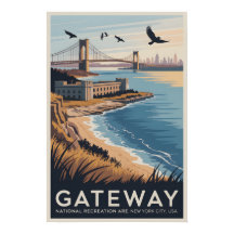 Gateway NY Kunst | Vintage Park Reisposter