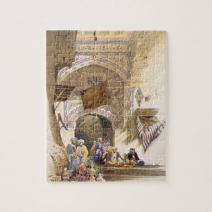 Gateway of a Bazaar, Grand Cairo, pub. 1846 (litho Legpuzzel