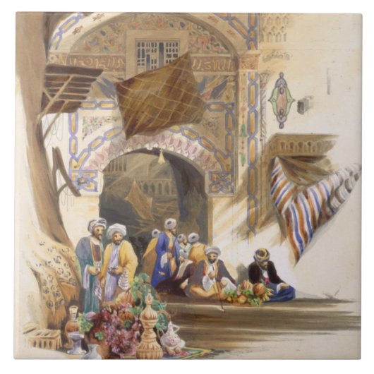 Gateway of a Bazaar, Grand Cairo, pub. 1846 (litho Tegeltje (Voorkant)