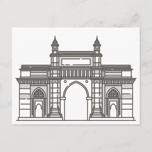 Gateway of India Mumbai World Landmark Briefkaart (Voorkant)