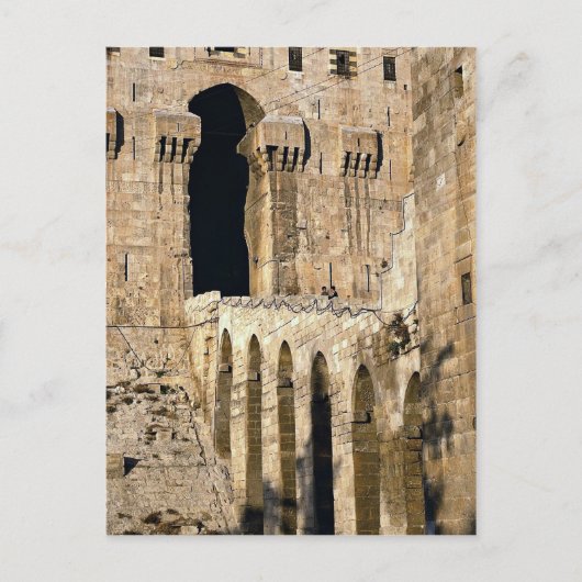 Gateway of the 12e eeuw Qala (fort), Alepp Briefkaart (Voorkant)