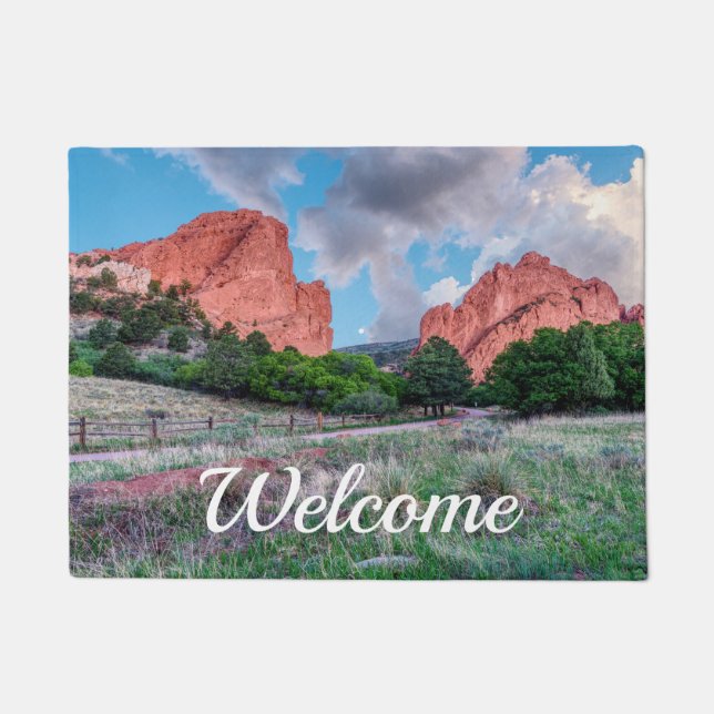 Gateway Rocks Garden of Gods Welcome Doormat Deurmat (Voorkant)